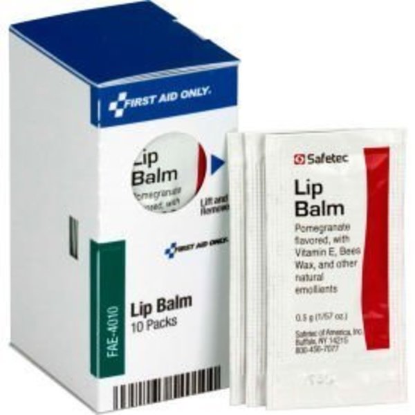 Acme United First Aid Only FAE-4010 SmartCompliance Lip Balm Packets, 10/Box FAE-4010
